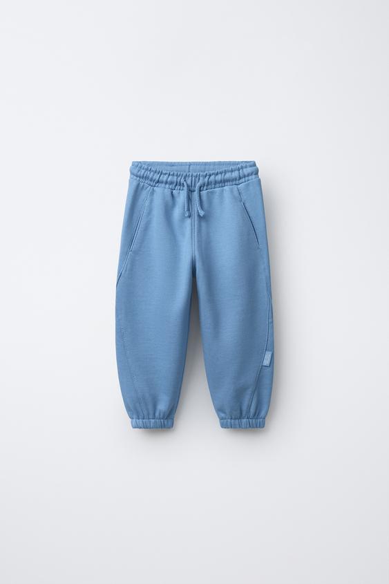 PANTALÓN JOGGER ETIQUETA - Azul claro de Zara - Imagen 0