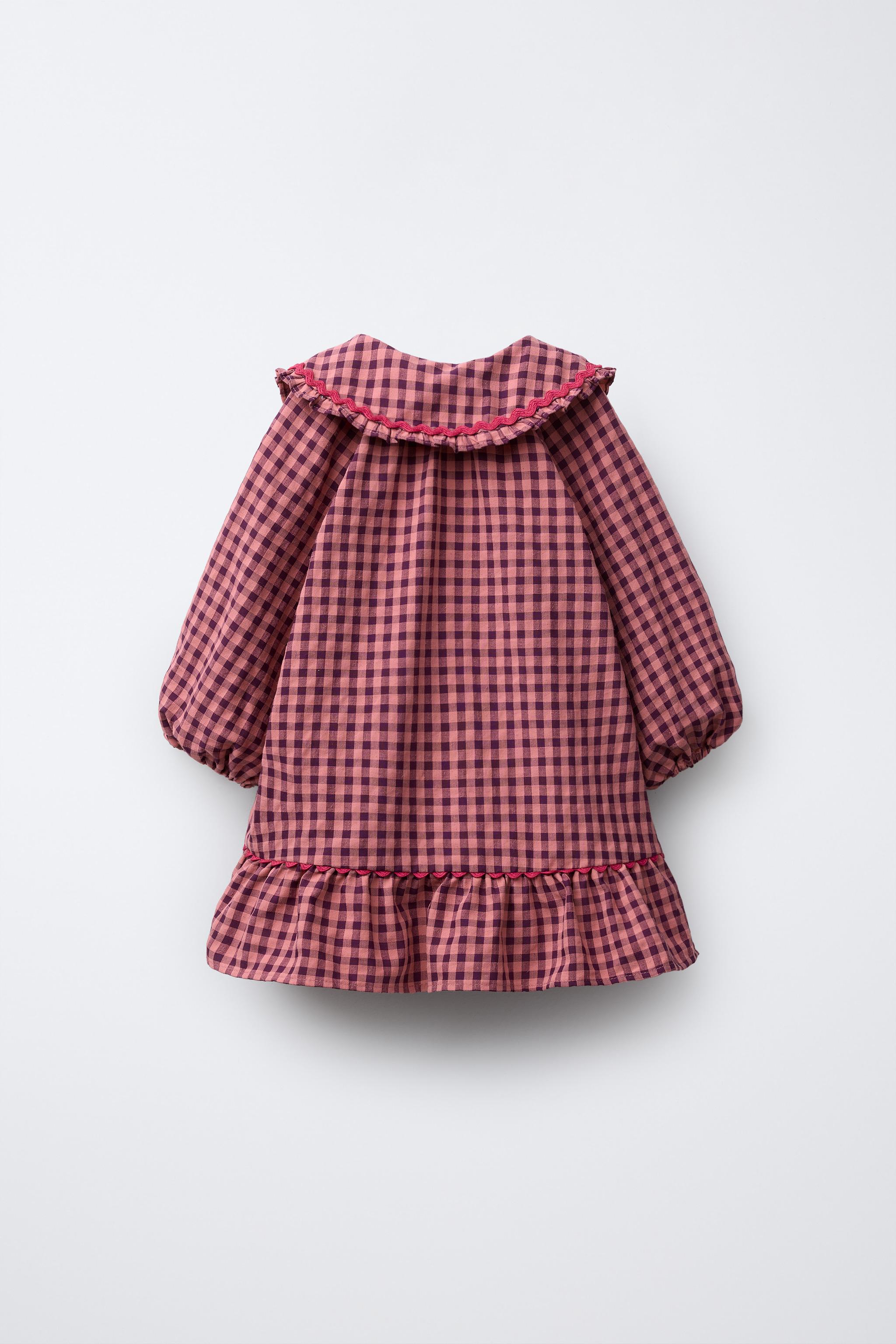 RUFFLE GINGHAM DRESS