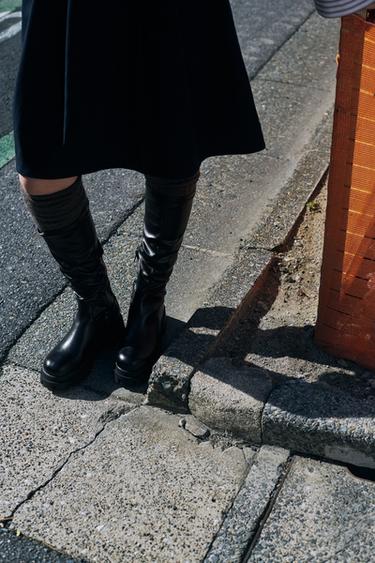 HIGH-LEG PLATFORM BOOTS - Black by Zara