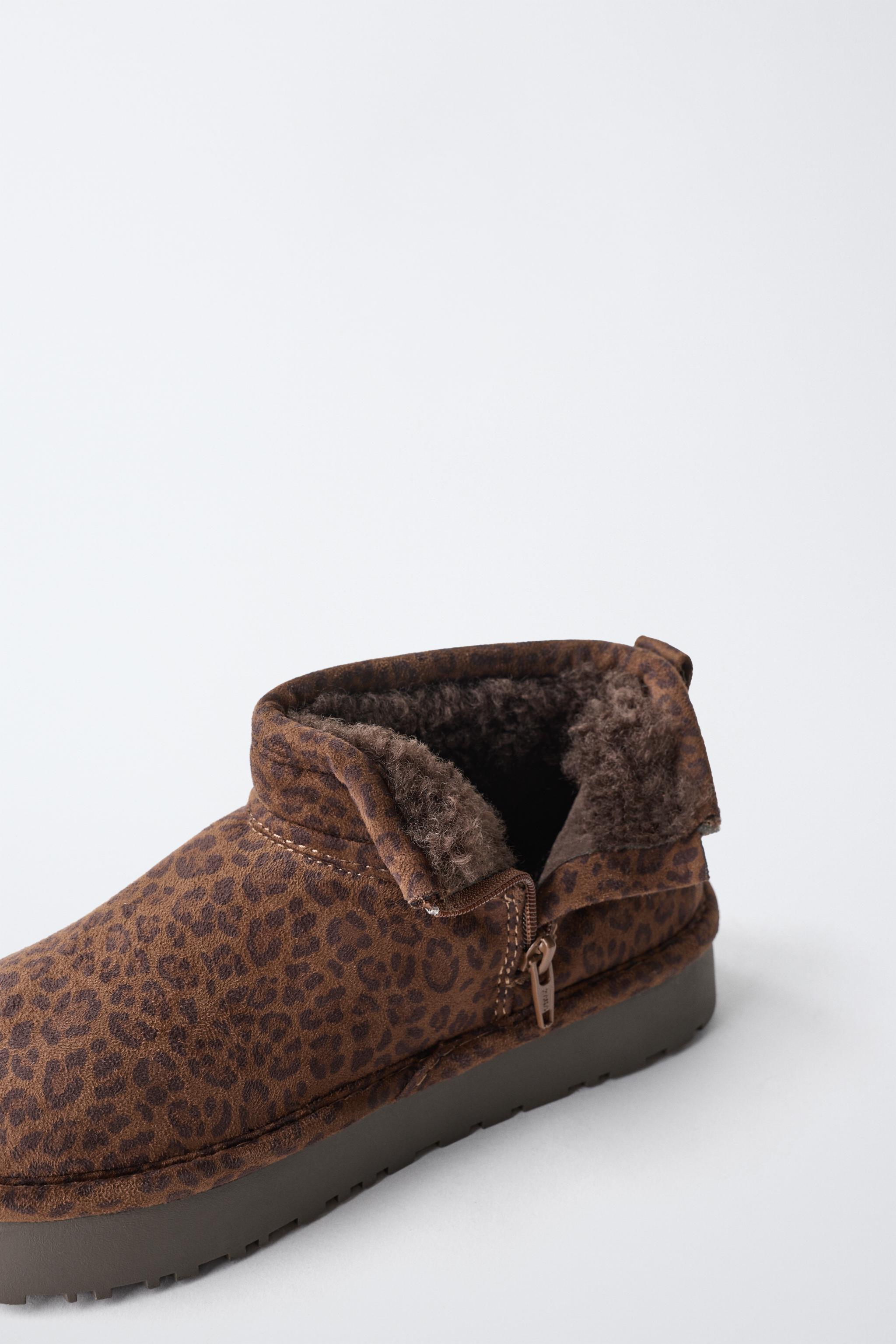 BOTTINES ANIMAL PRINT DOUBLÉES