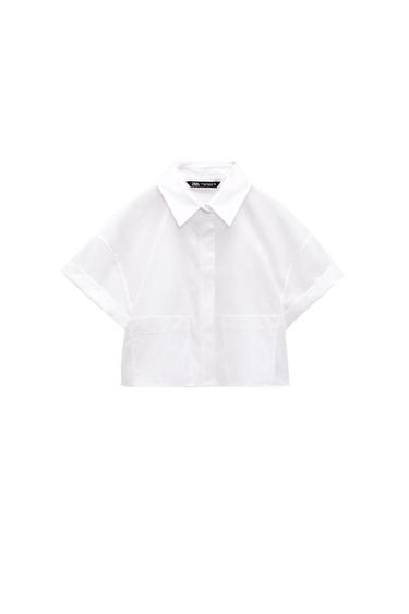 CROPPED POPLIN SHIRT