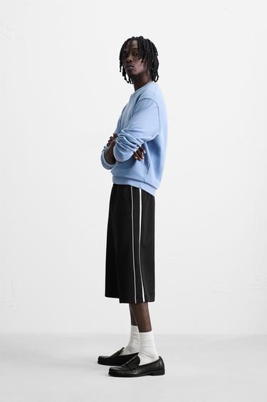 TECHNICAL STRIPE BERMUDA SHORTS - Black by Zara - Image 3