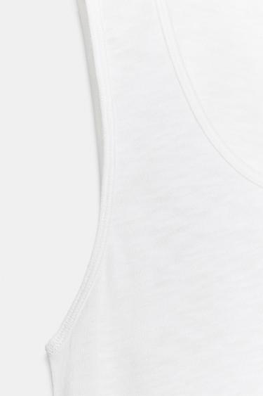 TOP À DÉCOLLETÉ ARRONDIE - Blanc de Zara - Image 5