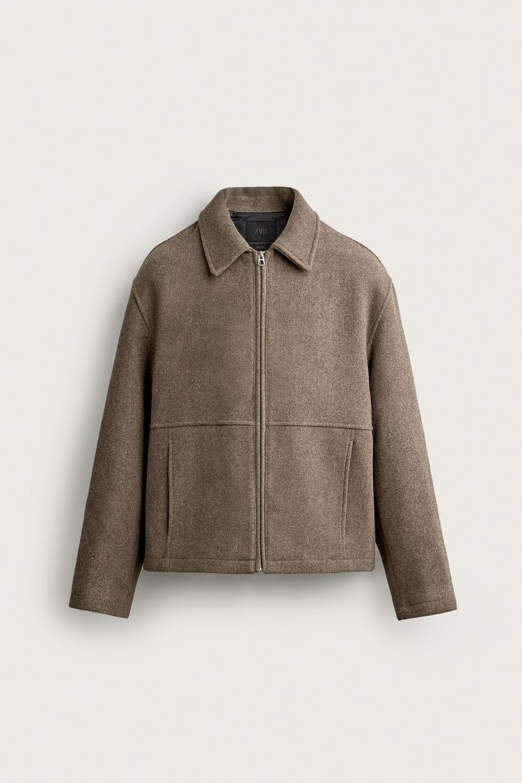 WOOL BLEND REGULAR FIT JACKET