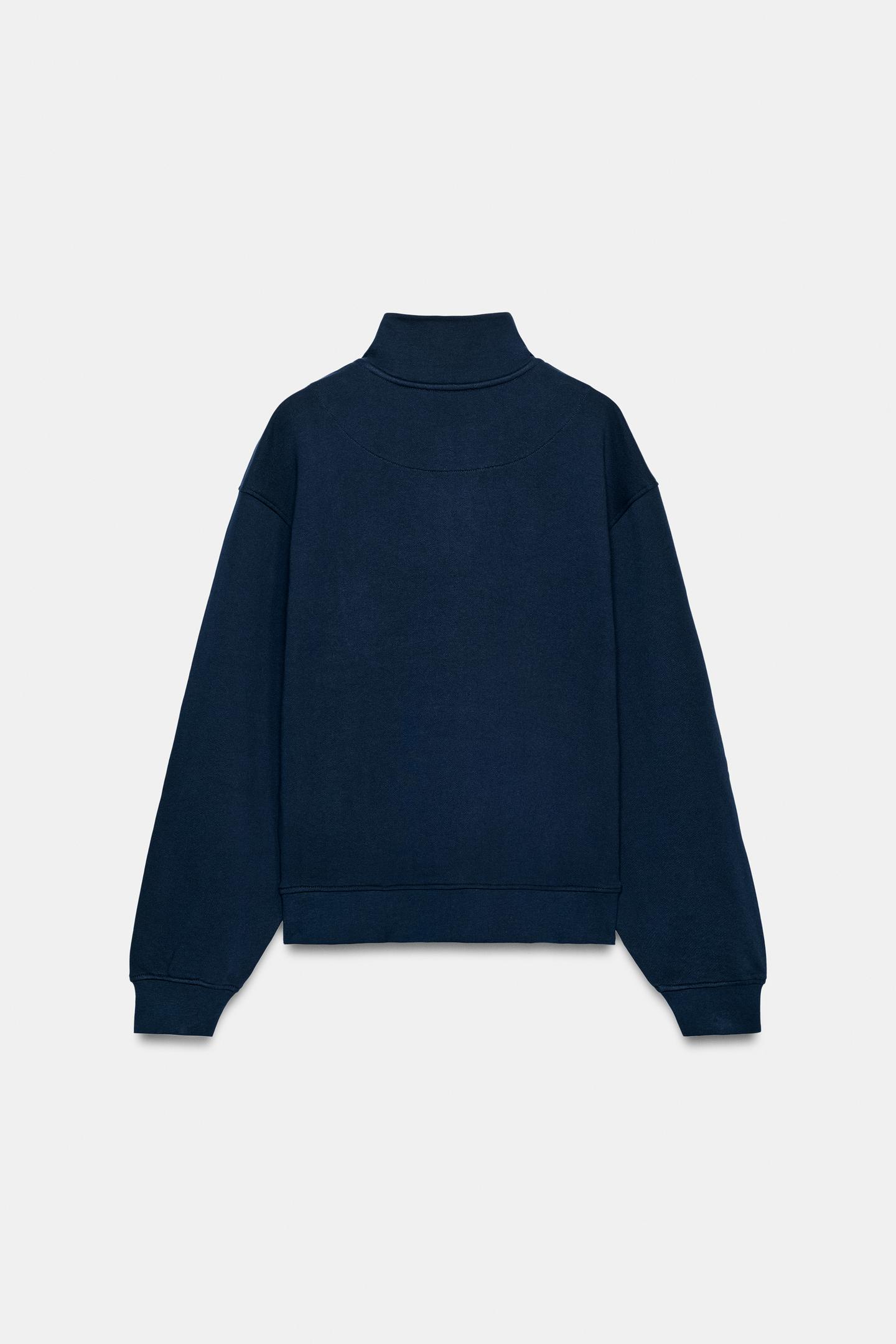 Женская толстовка Zara Zip-Up, цвет: Синий — фото 7