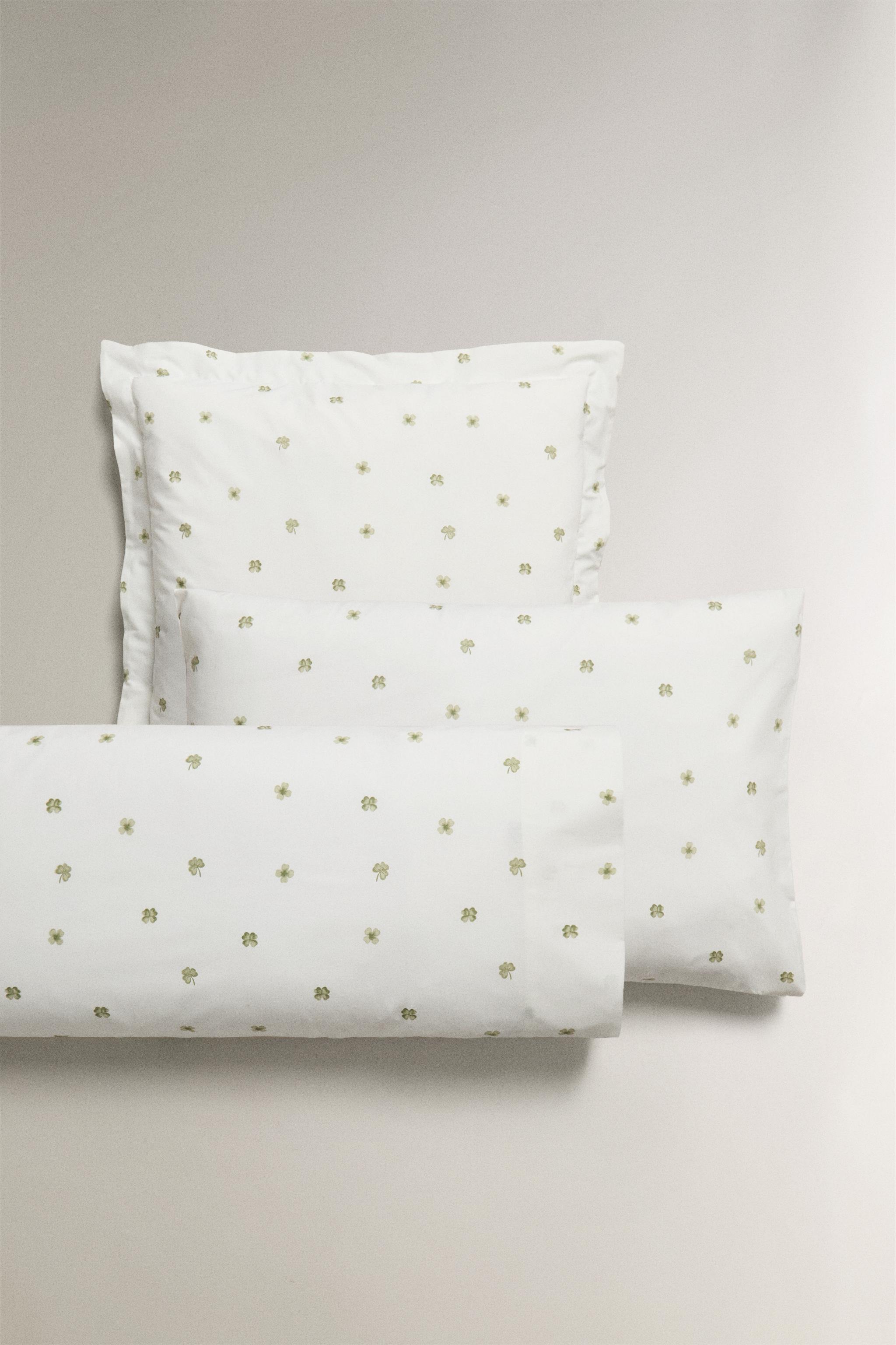 CLOVER PRINT PILLOWCASE Green ZARA United States