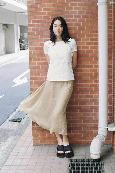 ZW COLLECTION レーストップスホワイト0ZaraのZW COLLECTION レーストップス - ホワイト - 画像 0