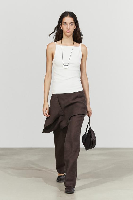 Zara Cotton blend camisole top - White - Image 0