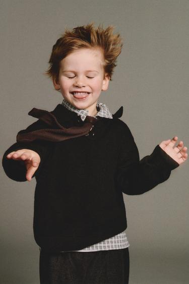 100% WOOL POLO JUMPER - Black by Zara