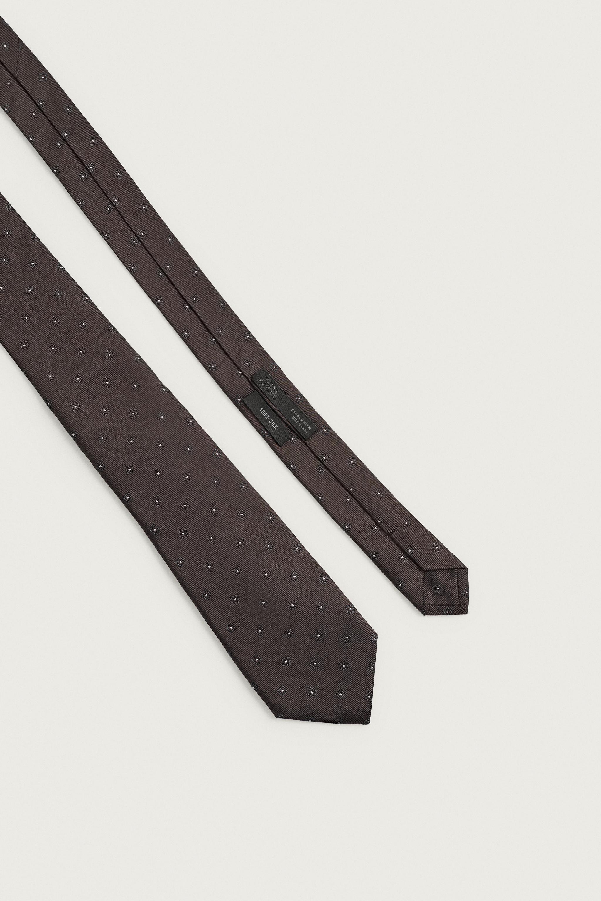 Zara %100 İpek Kravat görsel 3