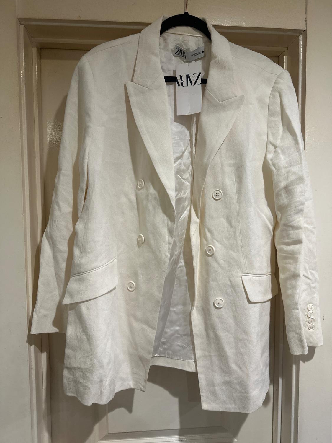 LINEN BLEND POCKET BLAZER