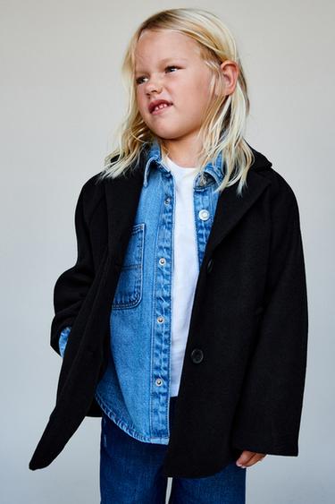 COAT - Navy blue by Zara