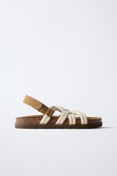 Zara ROPE SANDALS - Brown