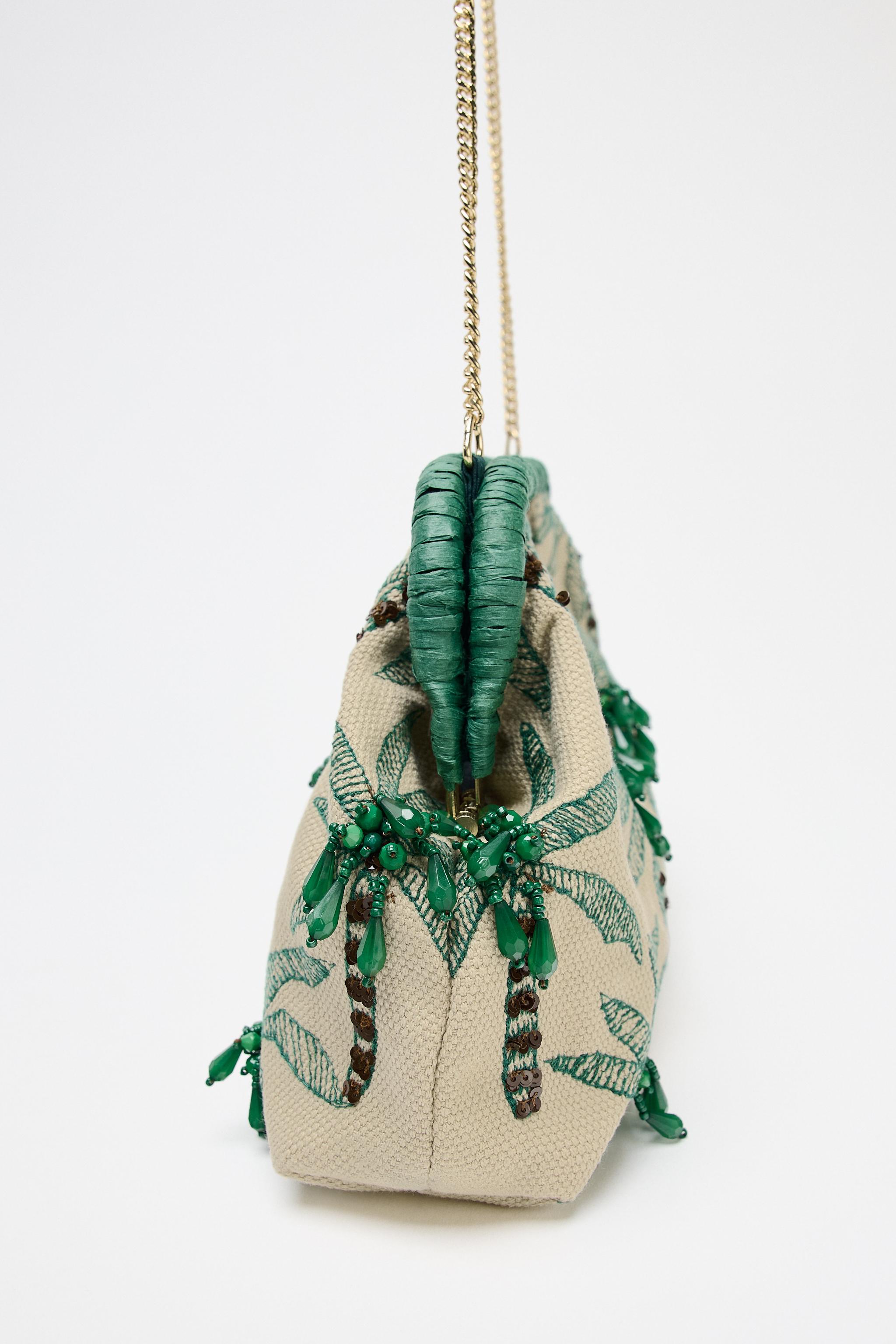 BEADED DETAIL CLUTCH - Ecru | ZARA United States