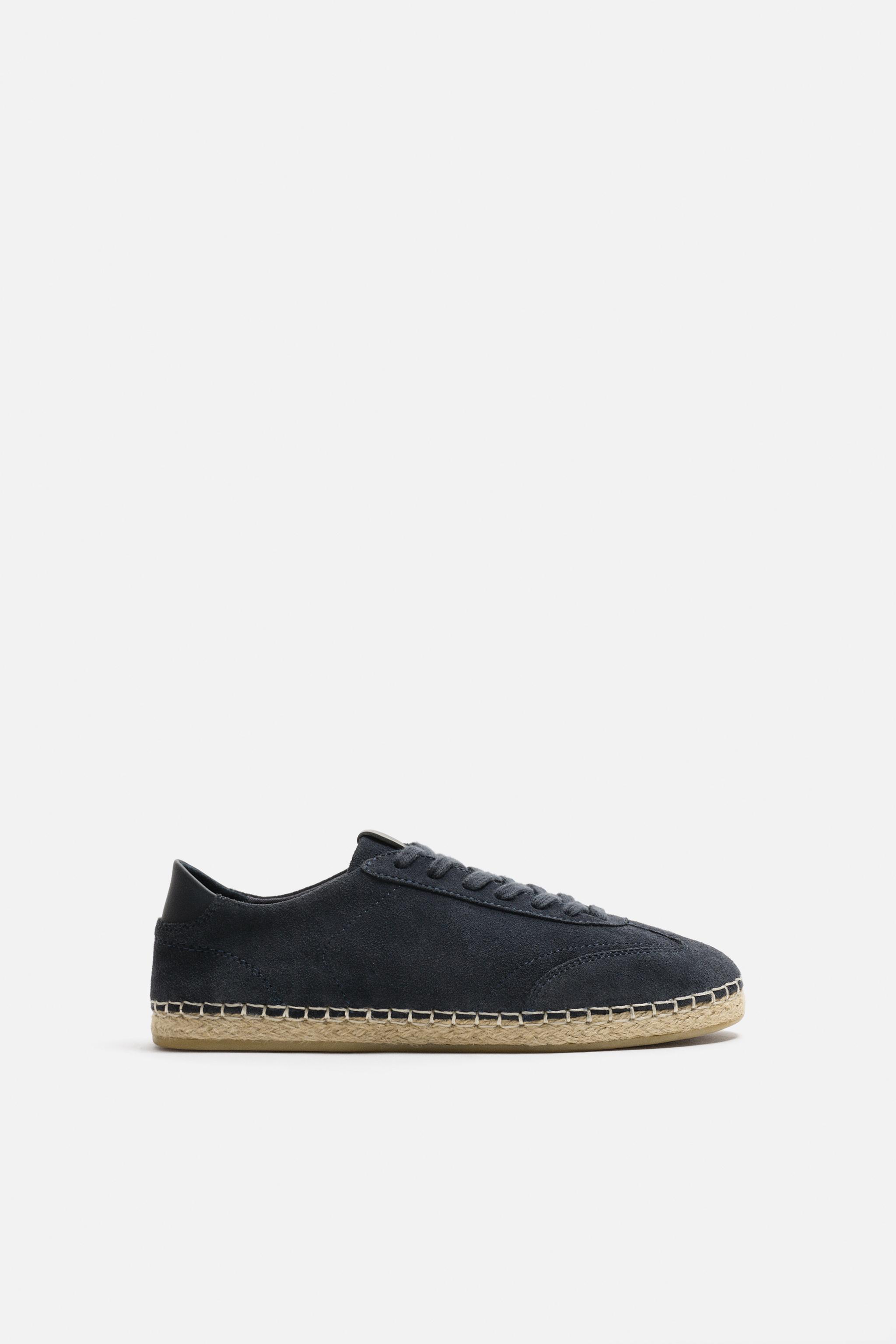 ESPADRILLES EN CUIR ET JUTE