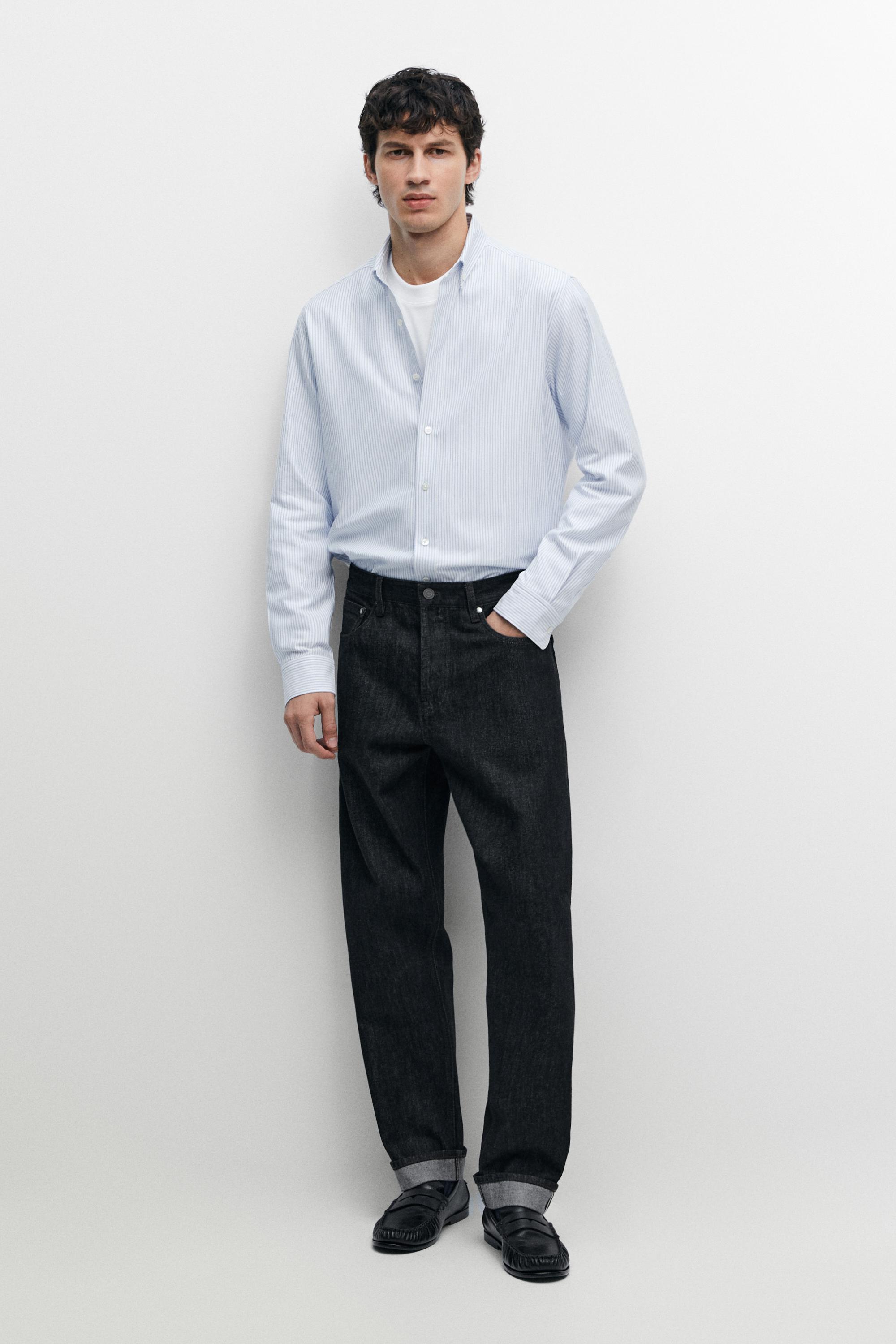Chemise oxford regular fit à rayures