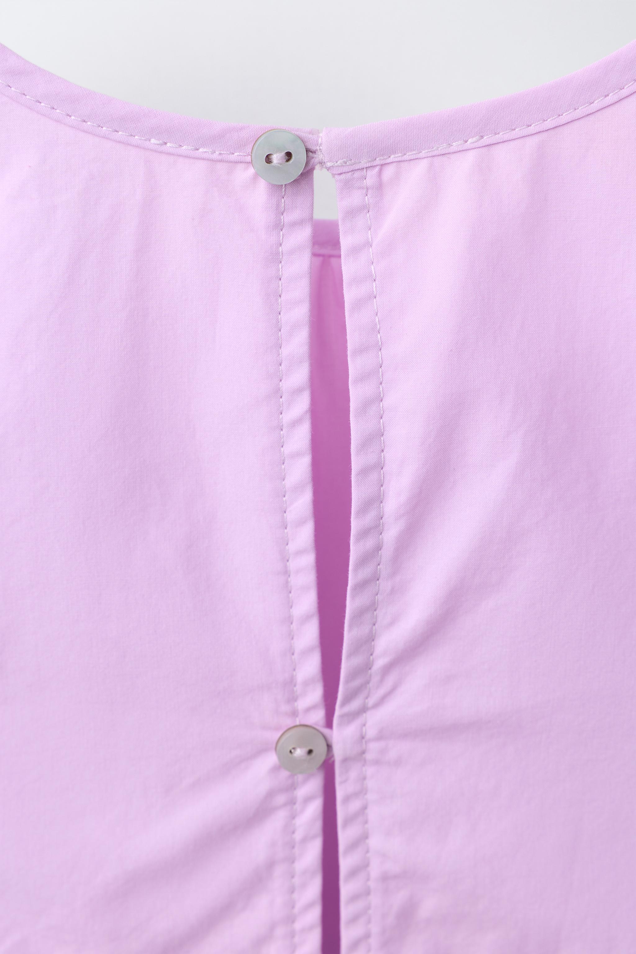 RUFFLED POPLIN DRESS