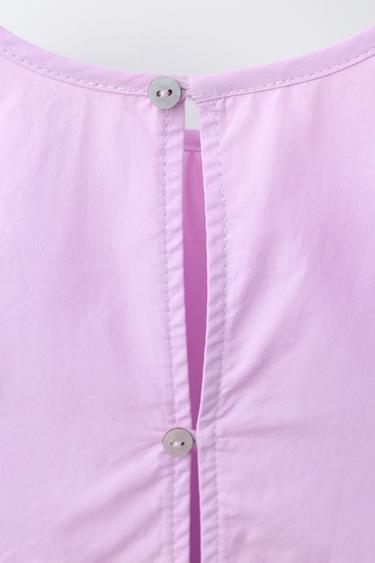 ROBE POPELINE À VOLANTS - Mauve clair de Zara - Image 3