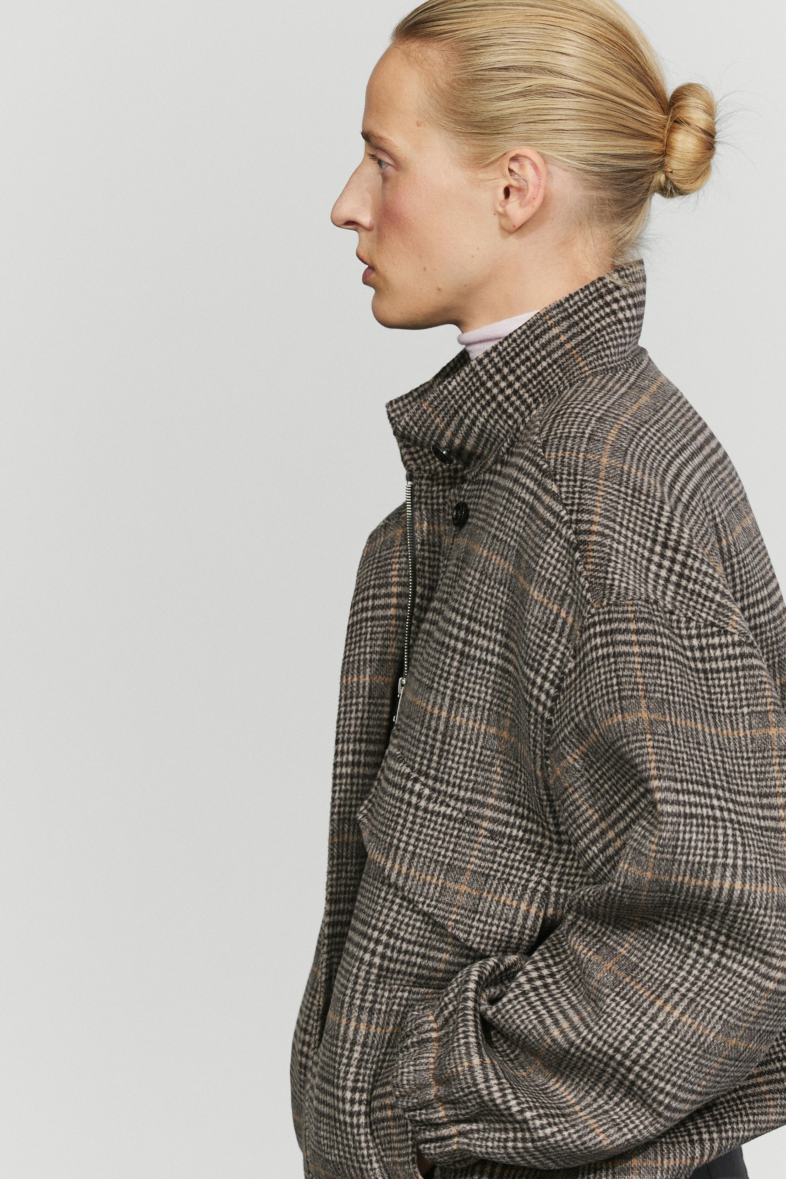 Plaid bomber jacket