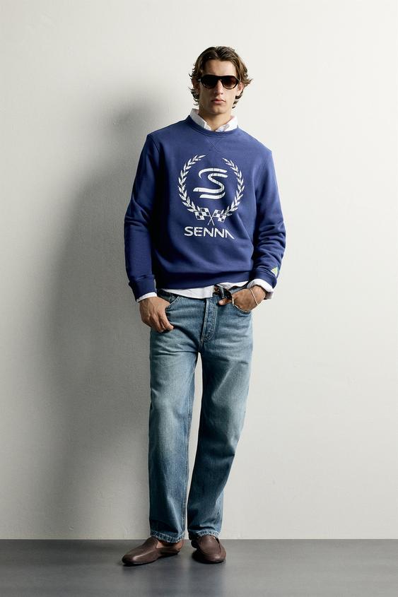 SUDADERA ESTAMPADO AYRTON SENNA © SENNA BRANDS - Azulón de Zara - Imagen 0