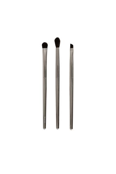 EYE MAKEUP BRUSH SET (SET OF 3) - Silver by Zara