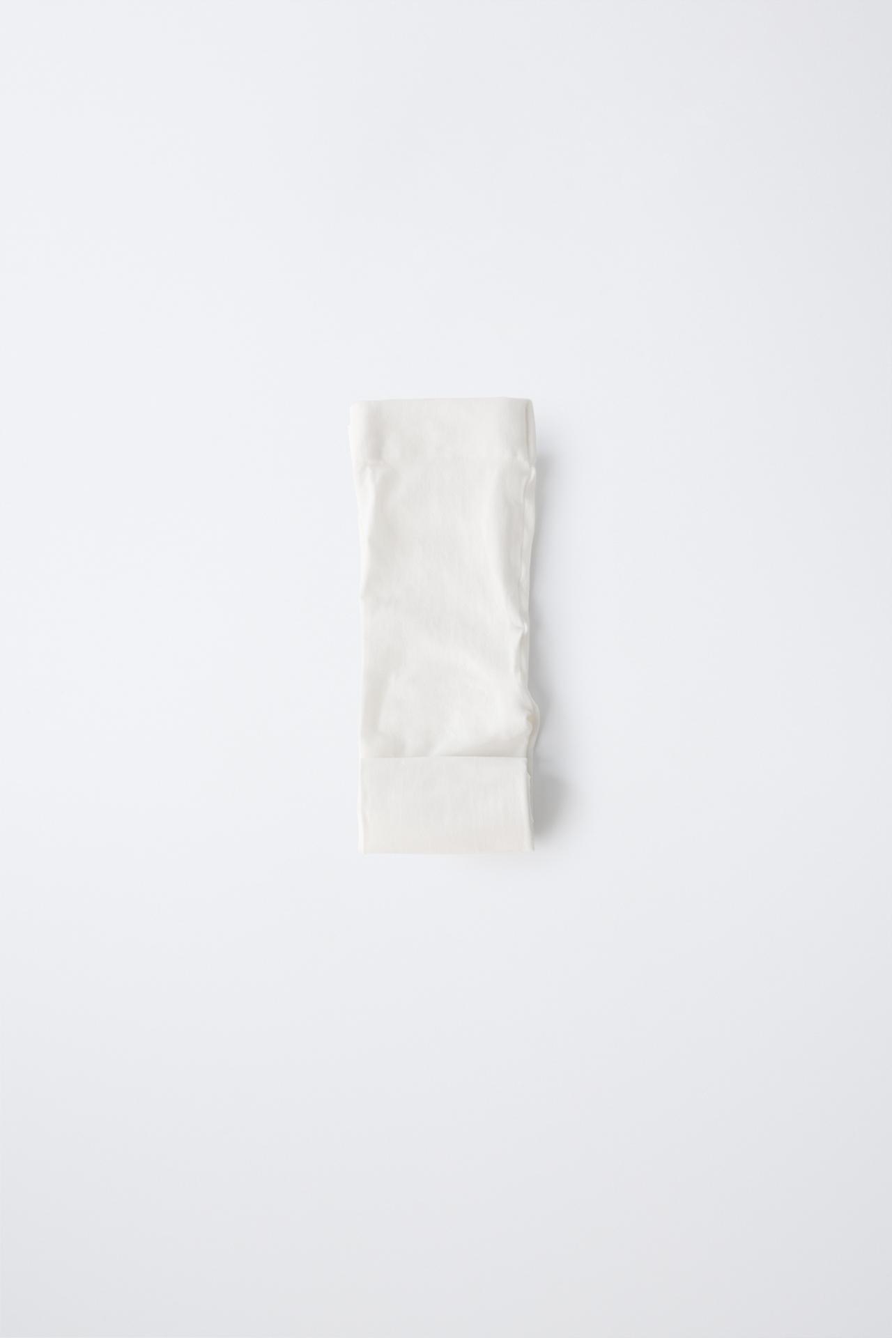 MICROFIBER SOLID TIGHTS — White