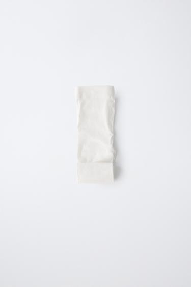 Zara MICROFIBER SOLID TIGHTS - White - Image 0