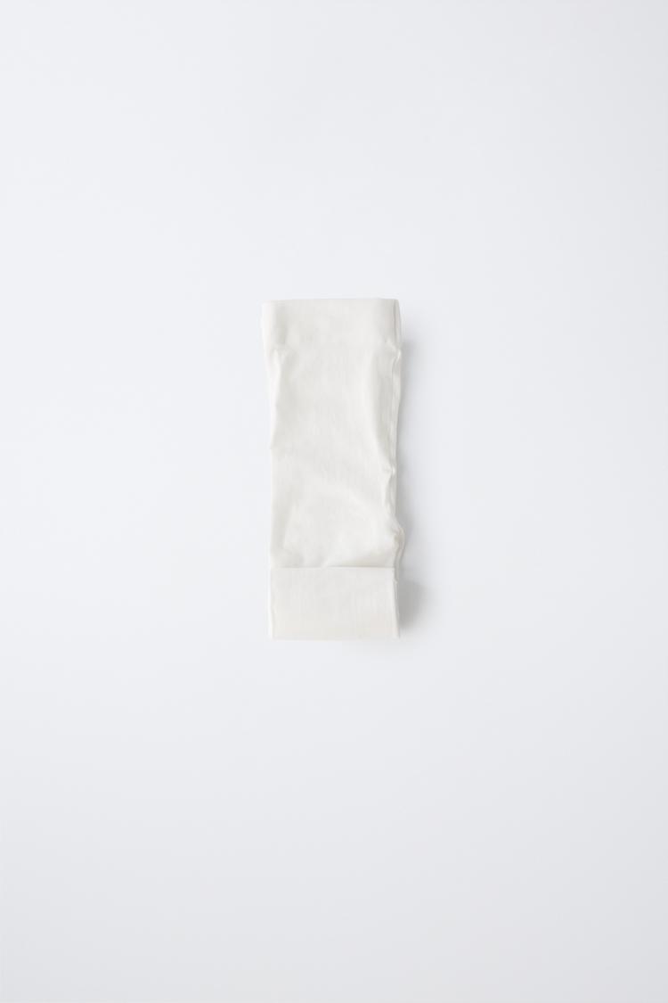 MICROFIBER SOLID TIGHTS — White