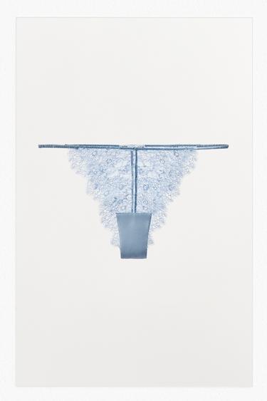 LACE BRIEFS - Light blue by Zara