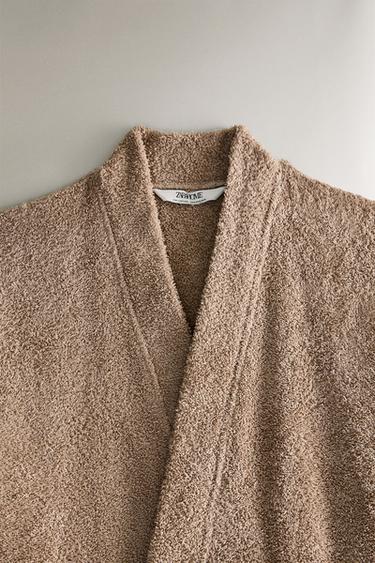 HIGH QUALITY COTTON BATHROBE (420 GXM²) - Dark beige by Zara - Image 1