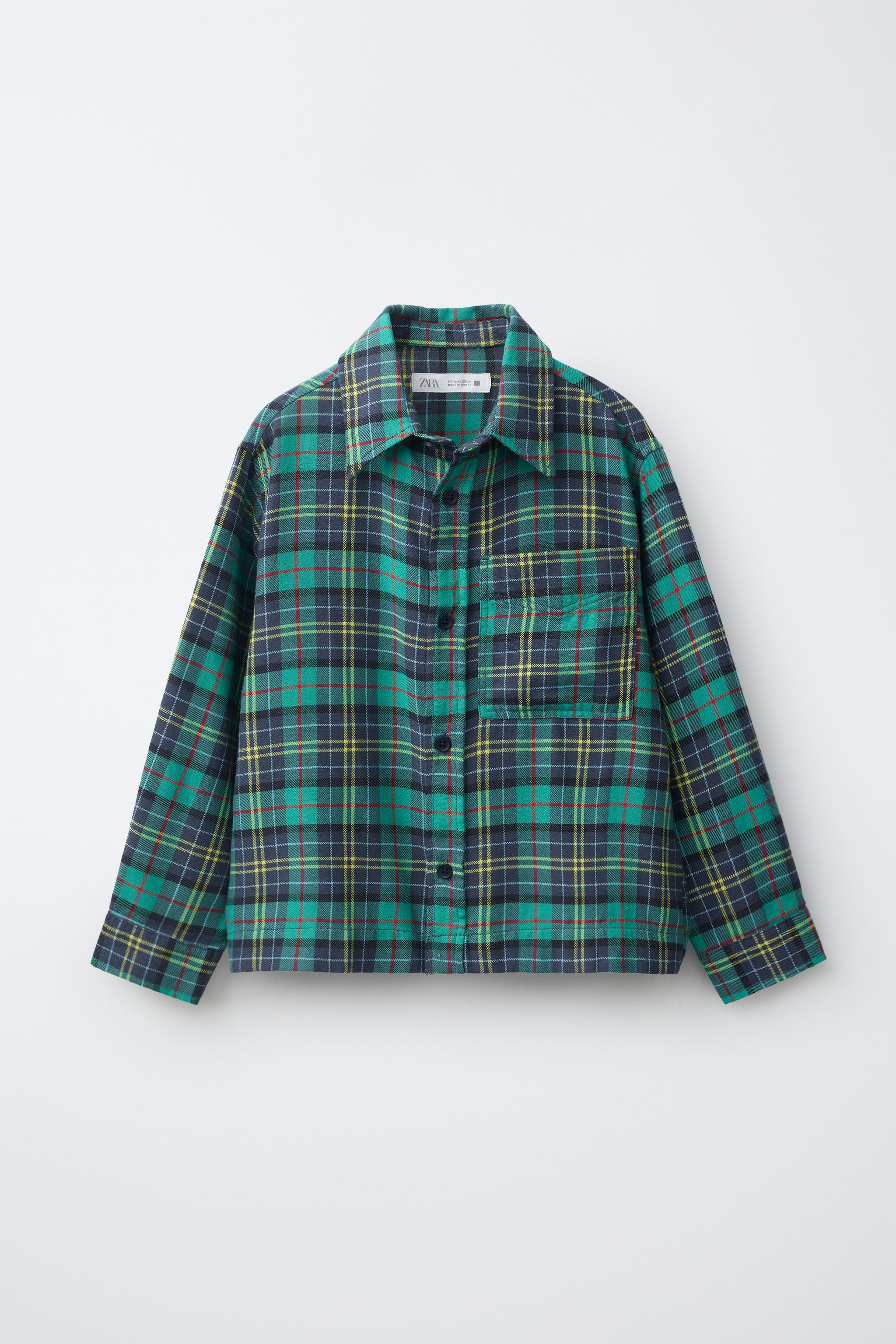 PLAID POCKET OVERSHIRT — Ink blue