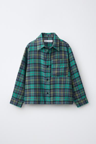 CHECK POCKET OVERSHIRT - Ink blue by Zara - Image 0