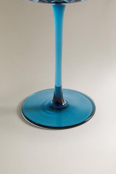 GLASS WITH LINES - Blue by Zara - Image 3