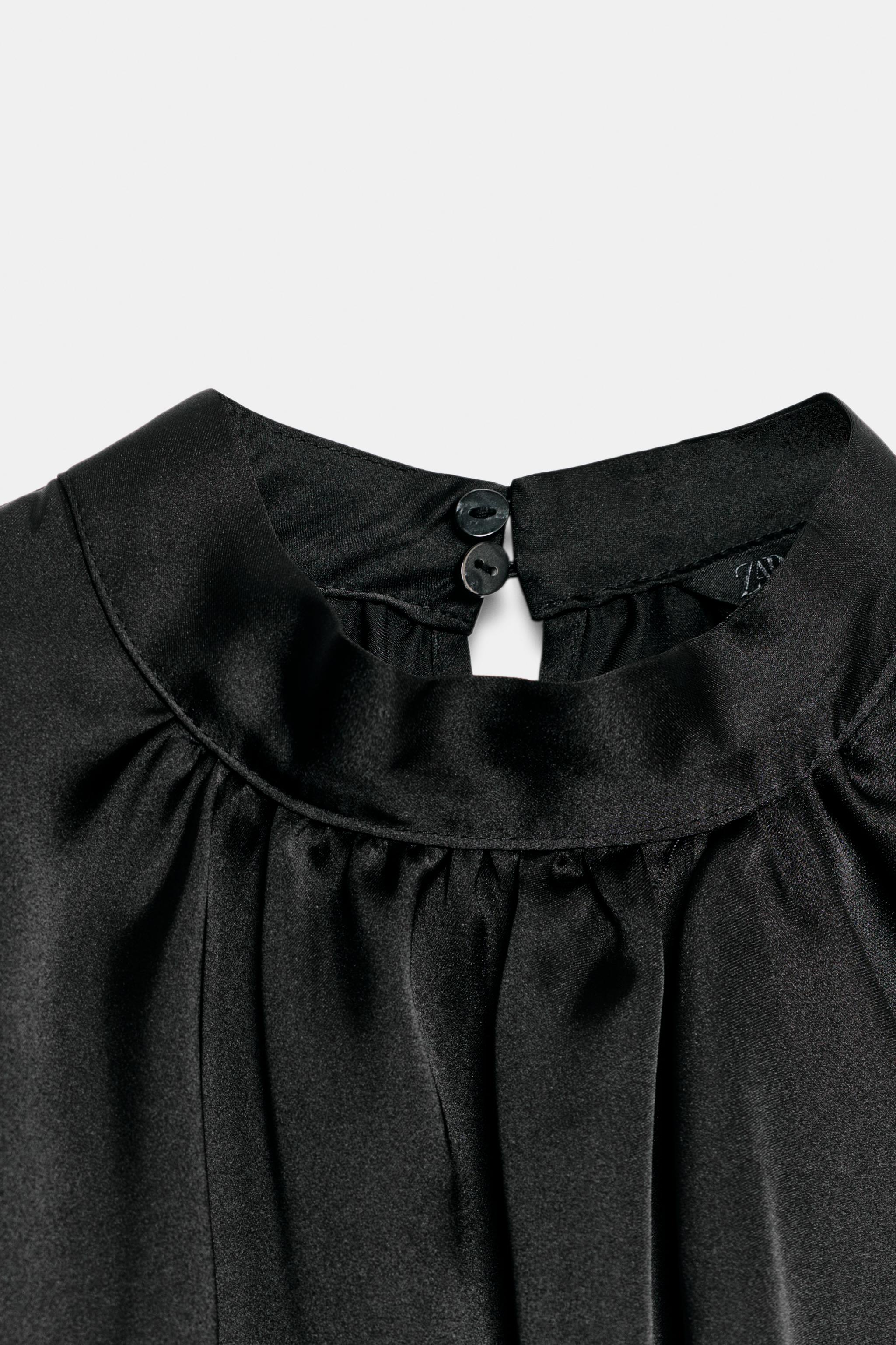 BLOUSE SATINÉE DRAPÉE