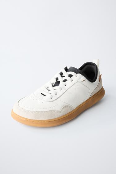 LEATHER BAREFOOT SNEAKERS - White by Zara - Image 4