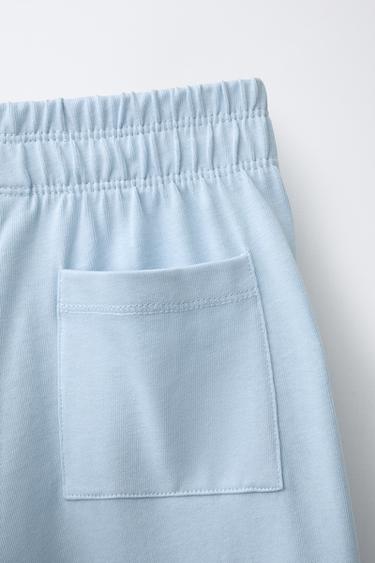 PANTALON À JAMBES LARGES HEAVY WEIGHT - Bleu ciel de Zara - Image 3