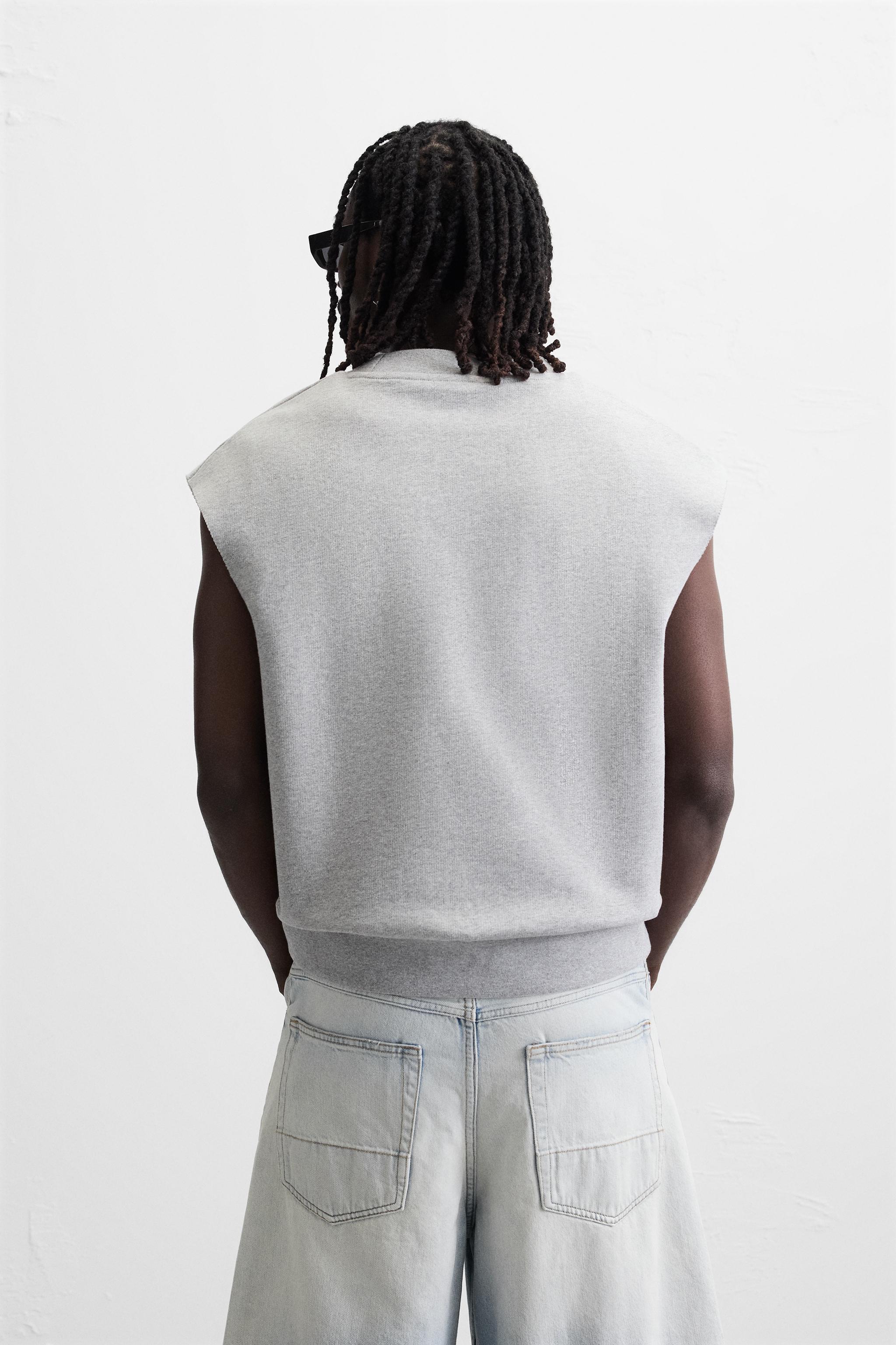 安心★関税込み★ZARA★IRREGULAR FINISH FLEECE GILET IRREGULAR FINISH FLEECE GILET - Grey marl | ZARA United Kingdom