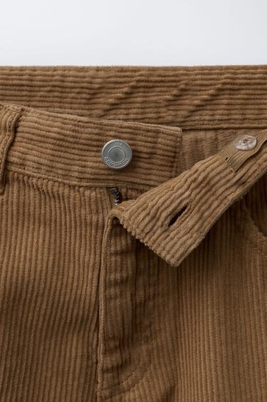 PANTALON DROIT EN VELOURS CÔTELÉ BENSIMON ® X ZARA - Cognac de Zara - Image 2