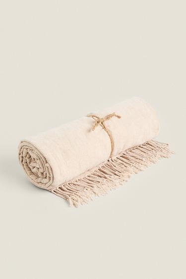PLAID CHENILLE XXL - Beige clair de Zara - Image 5