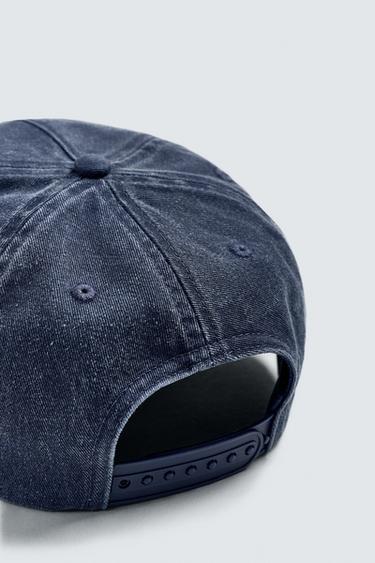 EMBROIDERED SLOGAN CAP - Navy blue by Zara - Image 3