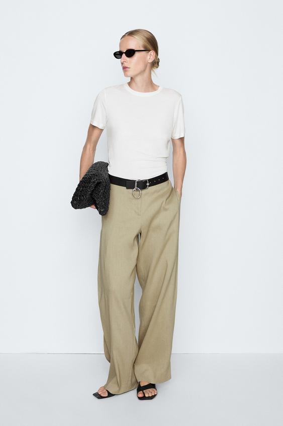 Zara Short sleeve T-shirt - STUDIO - Ecru - Image 0