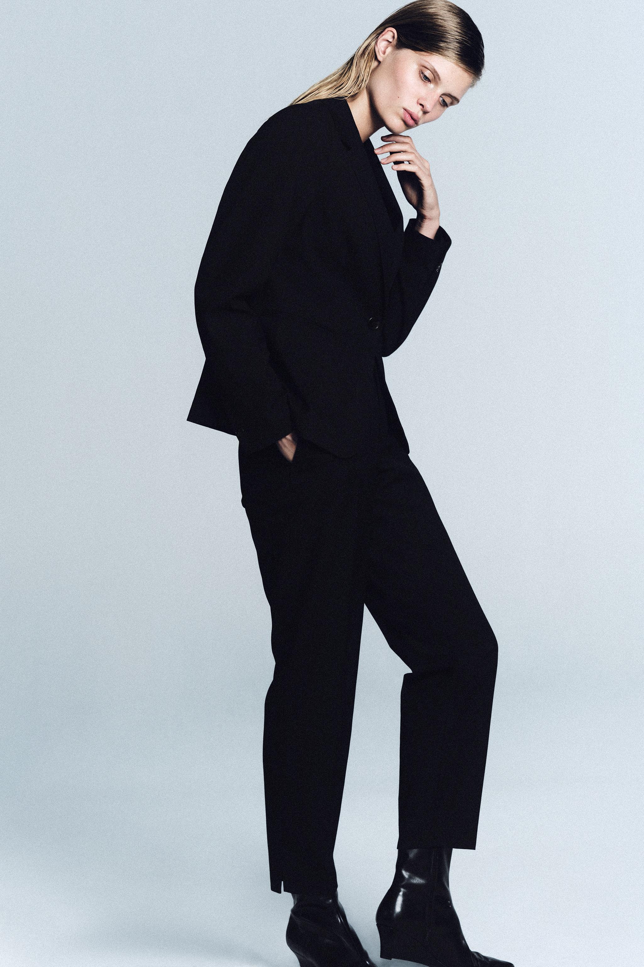 Zara DÜŞÜK BEL CROP FIT PANTOLON