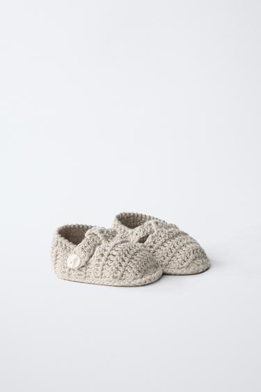 CHAUSSONS EN MAILLE - Bleu de Zara - Image 1