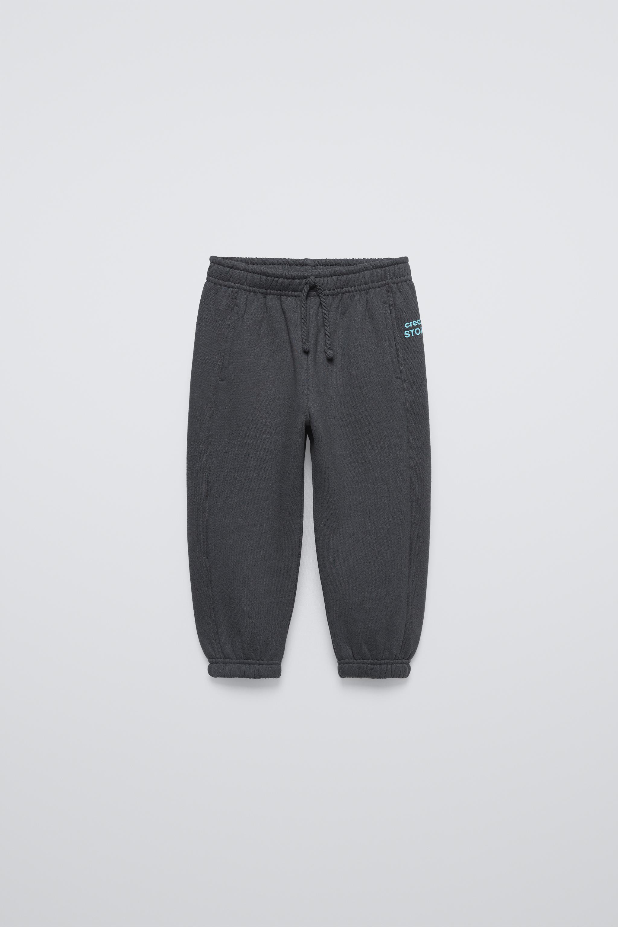 安心★関税込み★ZARA★JOGGING TROUSERS WITH SLOGAN JOGGING TROUSERS WITH SLOGAN - Ecru | ZARA Spain