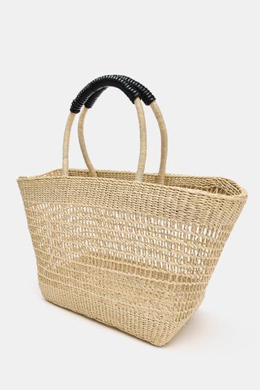 CABAS DOUBLE TRESSÉ - Beige clair de Zara - Image 2