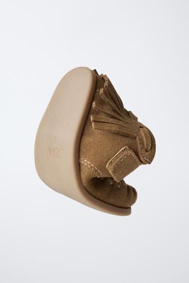 BAREFOOT LEATHER FRINGE BOOTS - Brown by Zara - Image 2