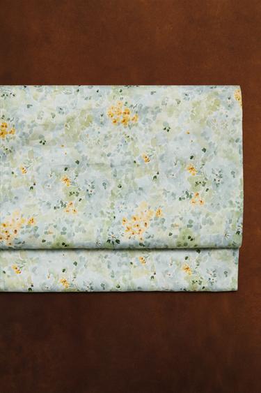 DRAP DE DESSUS FLORAL - Vert de Zara - Image 0
