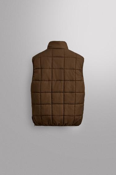 TECHNICAL PUFFER GILET - Brown by Zara - Image 8