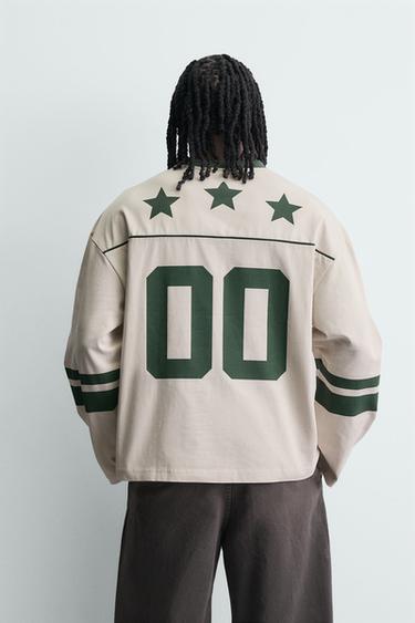 AMERICAN FOOTBALL PRINT T-SHIRT - Stone by Zara - Image 2