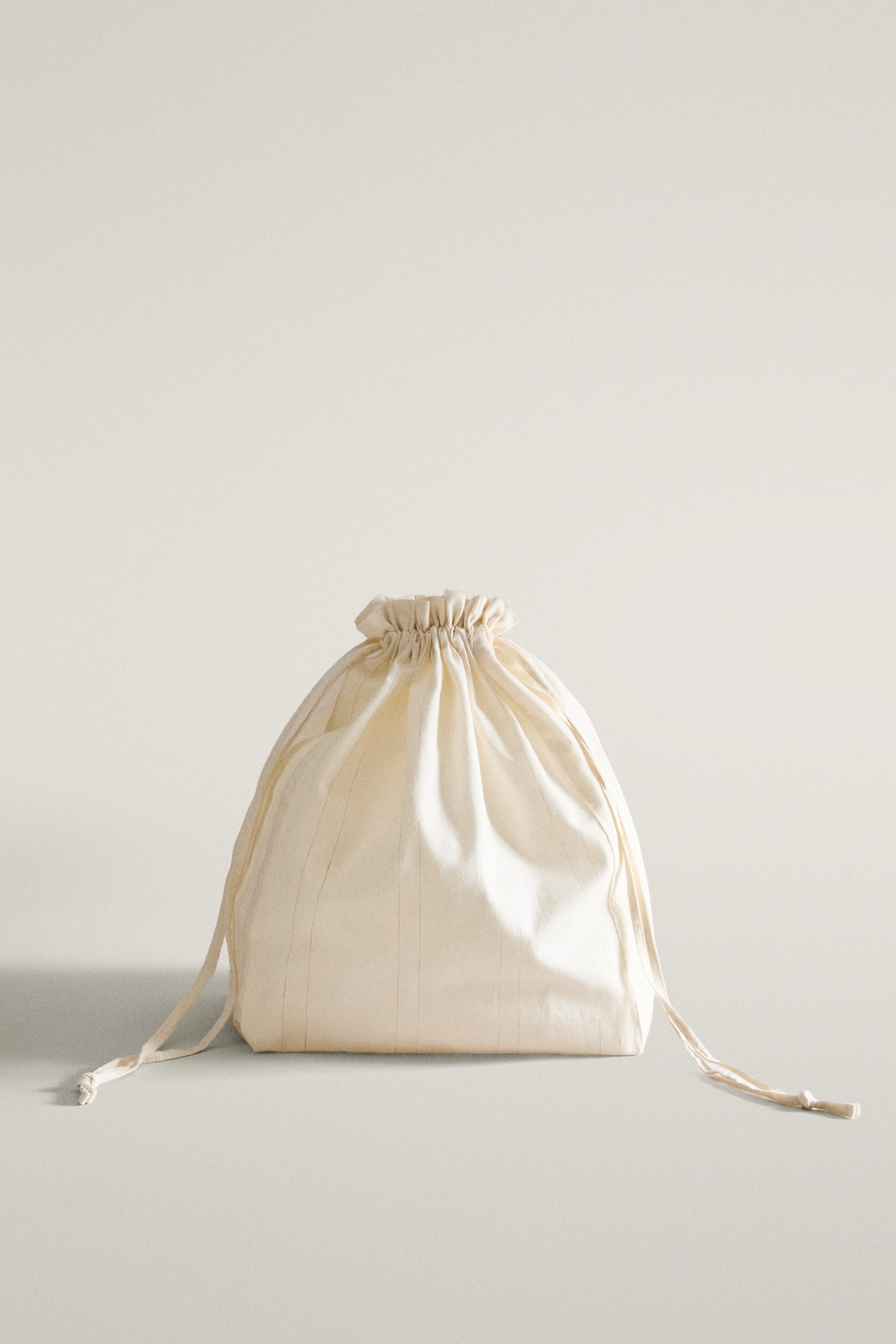 LINEN AND COTTON LAUNDRY BAG